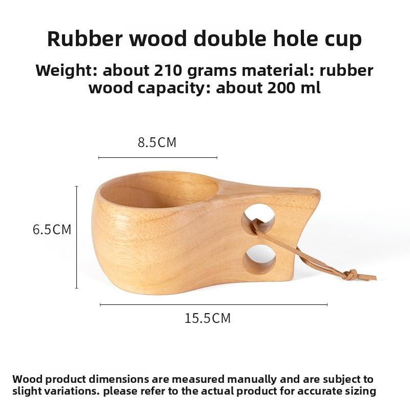 DIY Walnut Wooden Milk Cup Acacia Wood Salad Cup Solid Wood, Creative Mug with Handle Coffee Mug