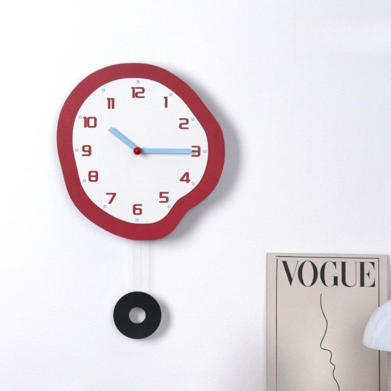 Living Room Pendulum Clock Silent Wall Clocks Creative Swinging Clock Luxury Decorative Quartz Watch Nordic Stylish Decorations