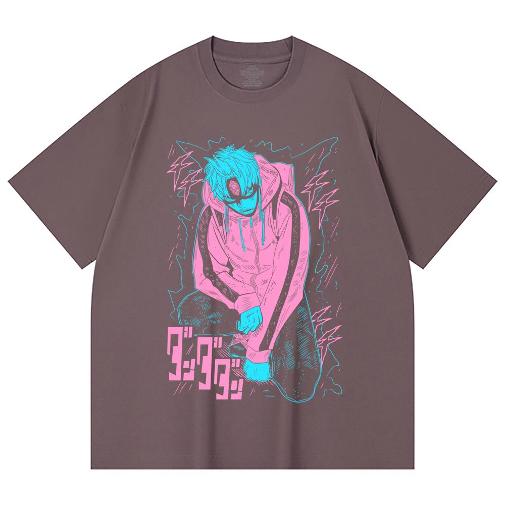 230 Gsm 100% Cotton Dandadan V17 Jiji Black Print Unisex Heavy Cotton T Shirt
