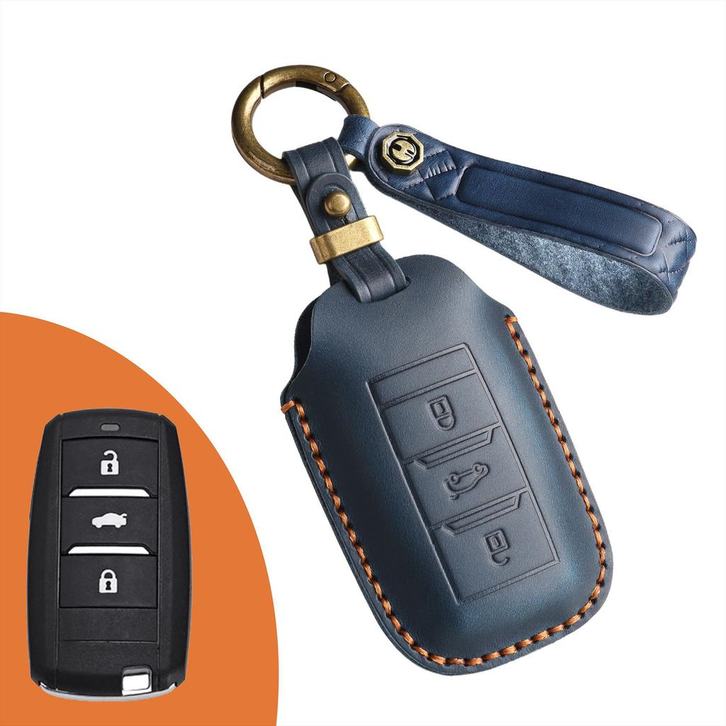 The Retro Key Cover Is Suitable for Ruicheng CC Old Special Car Key Bag, Purely Handmade Leather Keycase Chain.