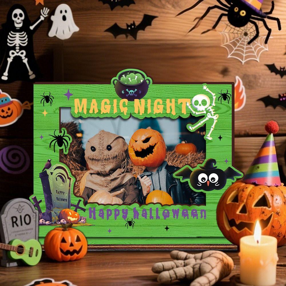 Creative Wood Photo Frame Happy Halloween Design Happy Halloween Decor Frame  Office