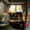 Steam Locomotive Journey Through Forest At Sunset Blanketcustomizable With Your Namecomfortable And Stylish Perfect For Travel Beds Chairs Offices
