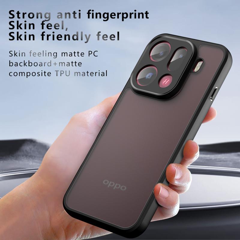 Für OPPO Find X9 Pro X9 Hülle Stoßfest Mattes Hautgefühl Matte PC+TPU Anti-Fingerabdruck Transparente Hülle Für Find X 9