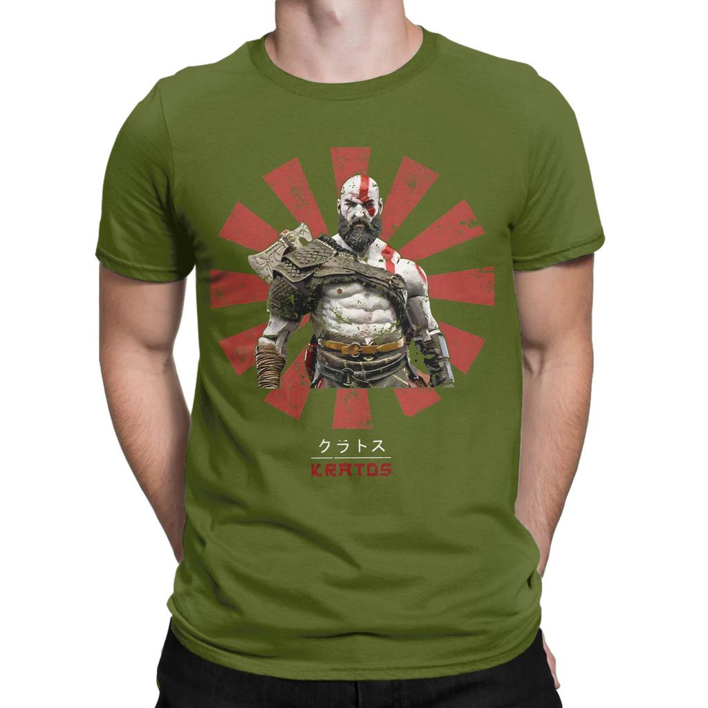 Kratos Retro Japanese God Of War Graphic 100 Cotton Tshirt God Of War Tees Tops For Unisex