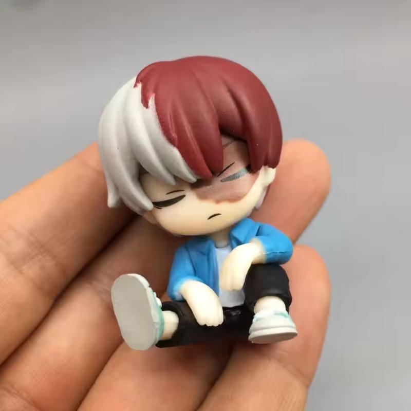 MHA Anime Figur Todoroki Shouto Uraraka Ochako Mini Actionfigur Q Version Puppe PVC Modell Spielzeug Sammlung Statue Kinder Geschenk