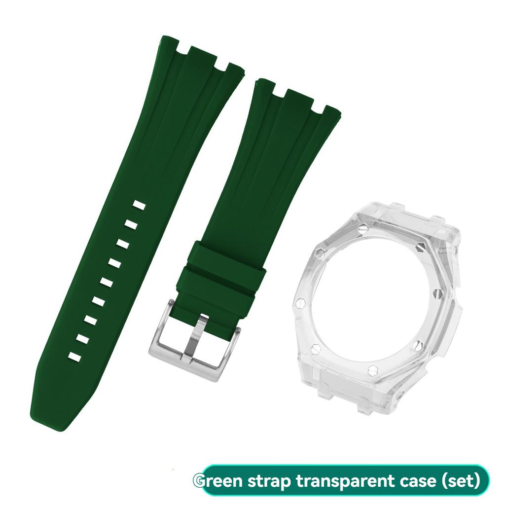 Ga2100 Silicone Mod Kit Strap Case Set For Casio GA-2100/2110 GA-B2100 Transparent Glacier Case Watchband With Refit Tool