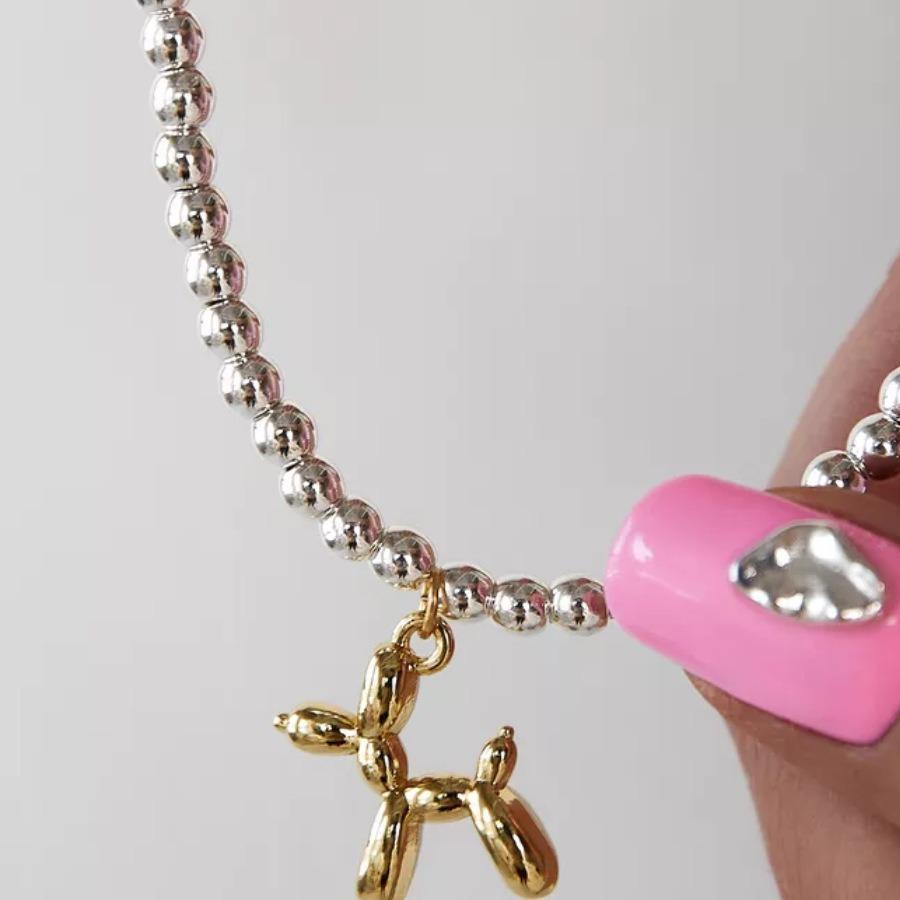 Balloon Dog Necklace Cute Animal Light Luxury Niche Exquisite High-end Temperament Simple Design Clavicle Chain Women's Model