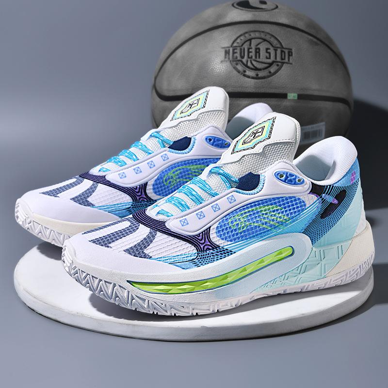 Luminous Color Basketball Shoes Low-top Wear-resistant and Non-slip Professional Practical Sports Shoes Rubber Outsole Friction Has Sound