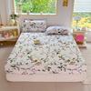 3pcs Print Bedding Set One Fitted Sheet + Two Pillowcases, No Core