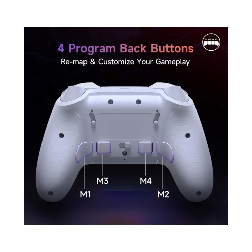 Controller Wireless PC EasySMX X20 con Stick Hall Effect Rimovibili, Blocco Trigger a 2 Fasi, Pulsanti Meccanici, 1000Hz, per Switch/PC/Android/Steam