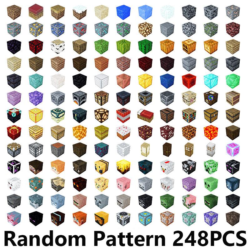 

Магнитные строительные блоки для детей - Тематика мира Майнкрафт 248 деталей STEM Креативные развивающие игрушки Сделай сам подарок для мальчиков и девочек