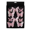 DIY Craft Butterfly Ornaments 1 Set Glitter Christmas Ornament, Double Layer Sequins Glittery Tree Decorations Hanging Decor for Tree, Festive Holiday