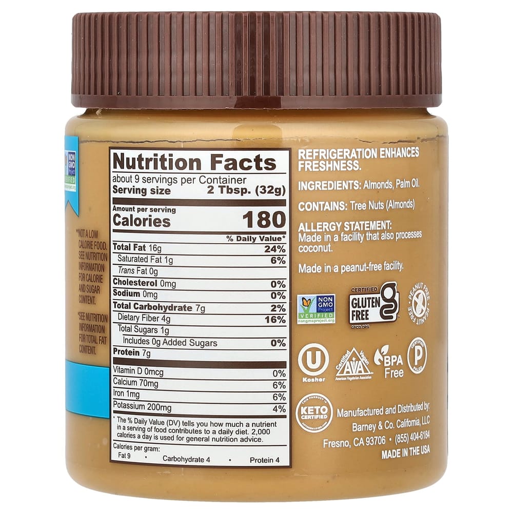 Barney Butter Almond Butter Bear Smooth 284 g (10 oz)