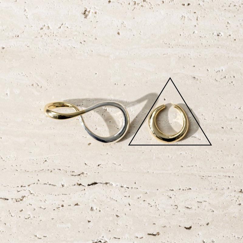 PANJBJ 925 Silver Line Crossing Ring for Women Punk Hip Hop Exaggerate Trend Adjustable Jewelry Party Gift