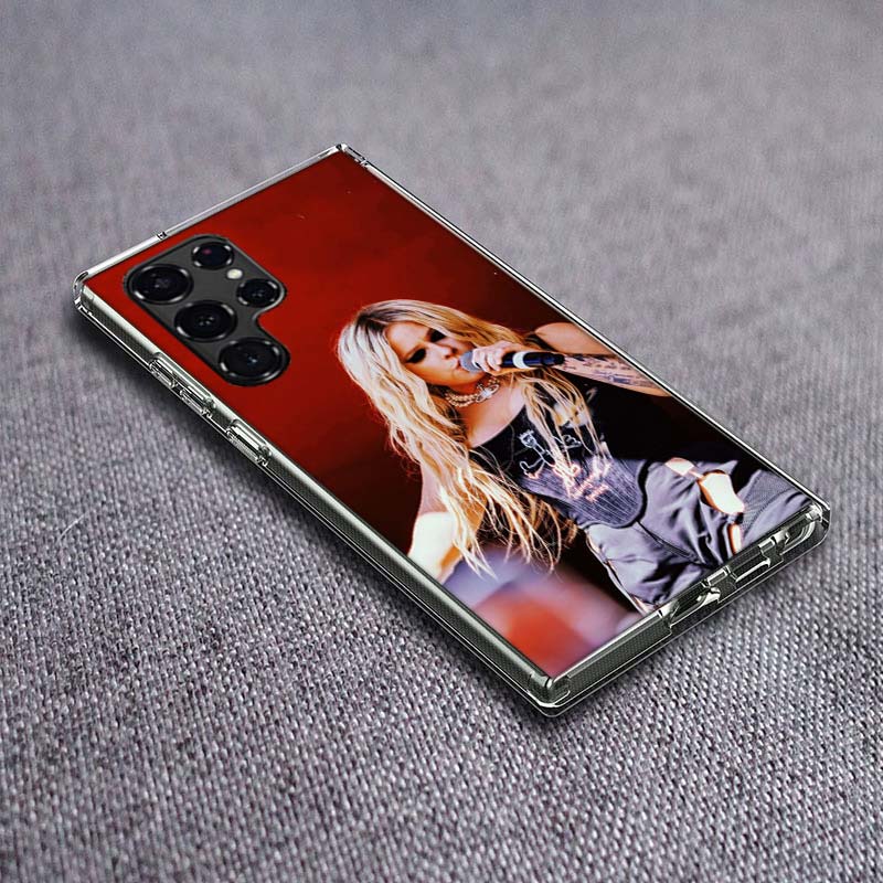 Singer Avril Lavigne Phone Case For Samsung Galaxy S24 S23 S21 S20 FE S22 S26 Ultra S25 Edge S10 Plus Cover Clear TPU Capa Shell
