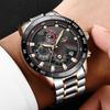 Fashion Steel Strap Digital Watch, Electronic Watch Fashion Trendy Men's Student Alarm Clock