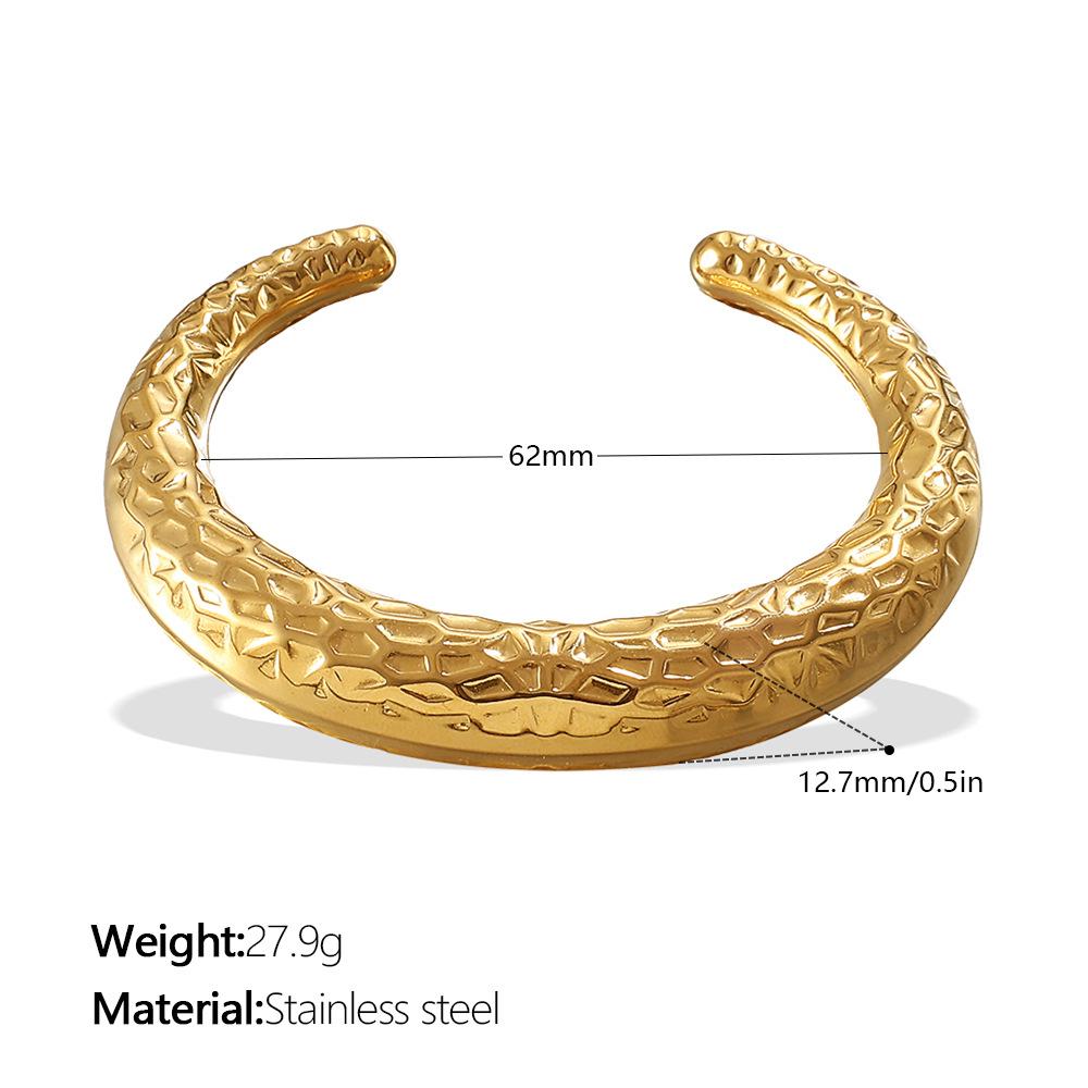 Light luxury Hong Kong style retro bracelet stainless steel gold-plated non-fading bracelet personalized simple bracelet jewelry women
