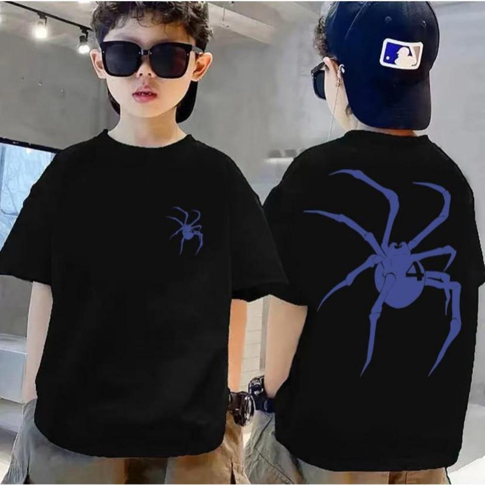 Street casual round neck short sleeved printed children's T-shirt