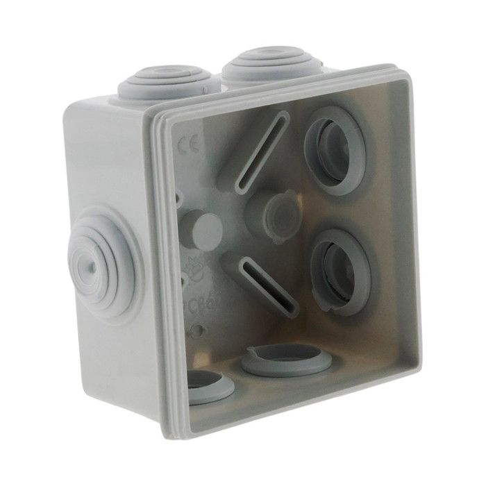 Lot De 3 Boîtes Étanches Carrées 80x80x40mm - Gris - Zenitech