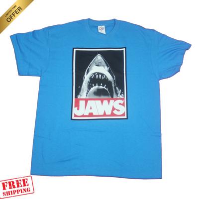 Jaws Mens T-Shirt- Big Mouth Shark Over Red Name Image - Reprint -  @@@@ Unisex T-Shirt