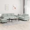 VidaXL Sofa Set with Cushions 3 Pcs, Sofas with Armrests and Backrest, Furniture Set with Footrest 3202260