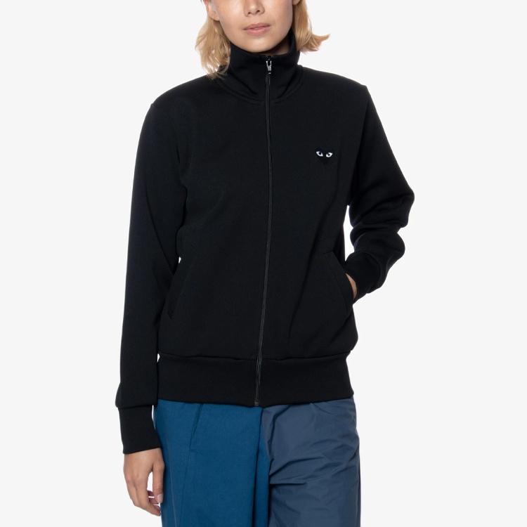 Comme des Garçons PLAY (WMNS) Sudadera con cremallera COMME des GARCONS PLAY con gran corazón negro 'Negro' para mujer AZ-T255-051-1