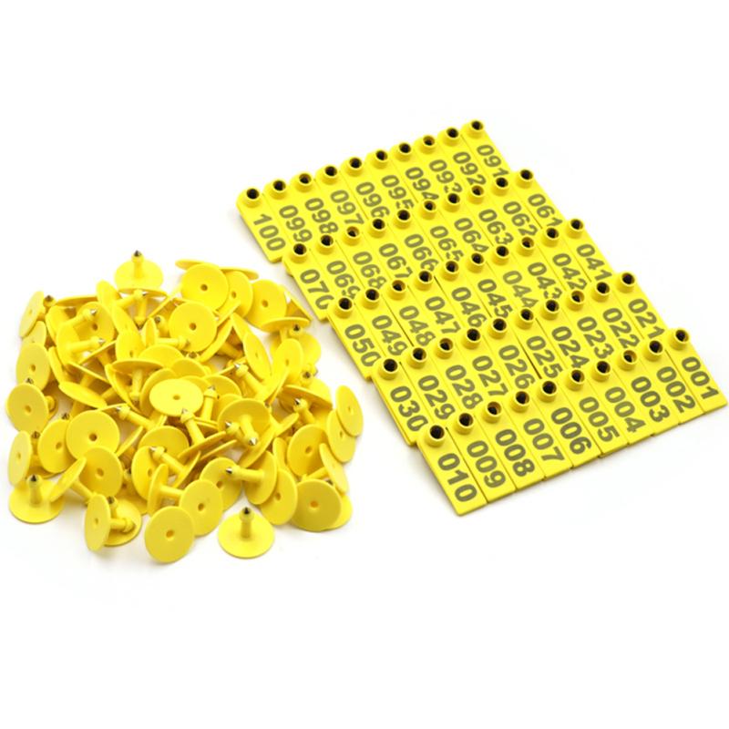 100 szt. Karta z kolczykami dla zwierząt Karta z uchem owcy świnia do identyfikacji kóz