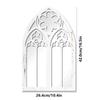 Vintage Cathedral Arch Frame Mirror Decorative Goth Mirror 1/3Pcs Gothic Mirrors Wall Decor Spooky Gothic Arched Wall Mirrors