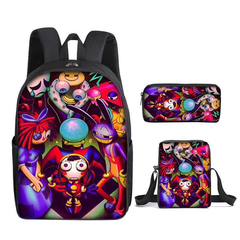 Digitale Circus Kinder Schooltas De Verbazingwekkende Digitale Circus Student Rugzak Drie Delige Set Three-piece set