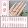 O2 Long Wearable Removable Nail Patches: Pointed Press-On False Nails for Nail Art
