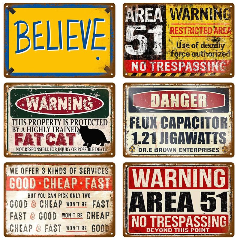 Metal Sign Poster Plates Bar Retro Wall Art Tin Sign Interior Outdoor Aesthetic Room Vintage Home Decor Items Decoration Luxury