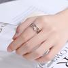 CaiYi S925 Sterling Silver Star & Moon Korean Style Ring for Women – Unique Design, Hollow Star Moon Index Finger Ring