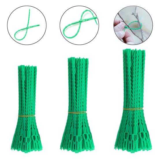 100 Pcs Reusable Plant Ties Adjustable Plant Twist Ties Self-locking Cable Ties for Indoor Outdoor Climbing Plants Cables Organization