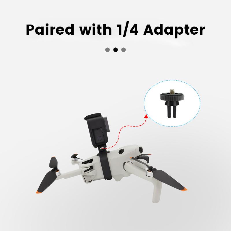 Kit de Extensão Superior para DJI Mini 4 PRO/Mini 3 PRO/Mini 3 Dron Câmera Suporte de Preenchimento Montagem para DJI Action/Gopro/Insta360 Acessórios