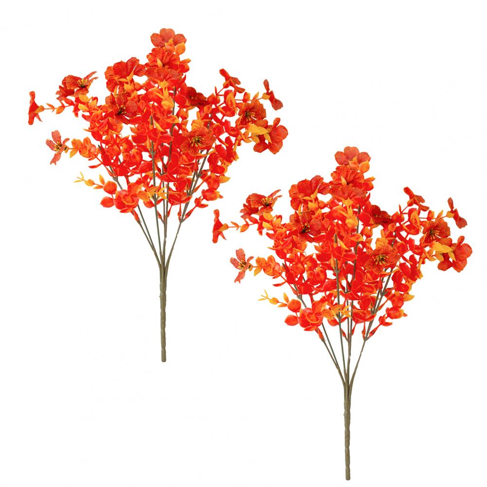 Simulation Flower Decor Artificial Fall Flowers Fall Harvest Festival Eucalyptus Leaf Artificial Flower for Halloween for Indoor