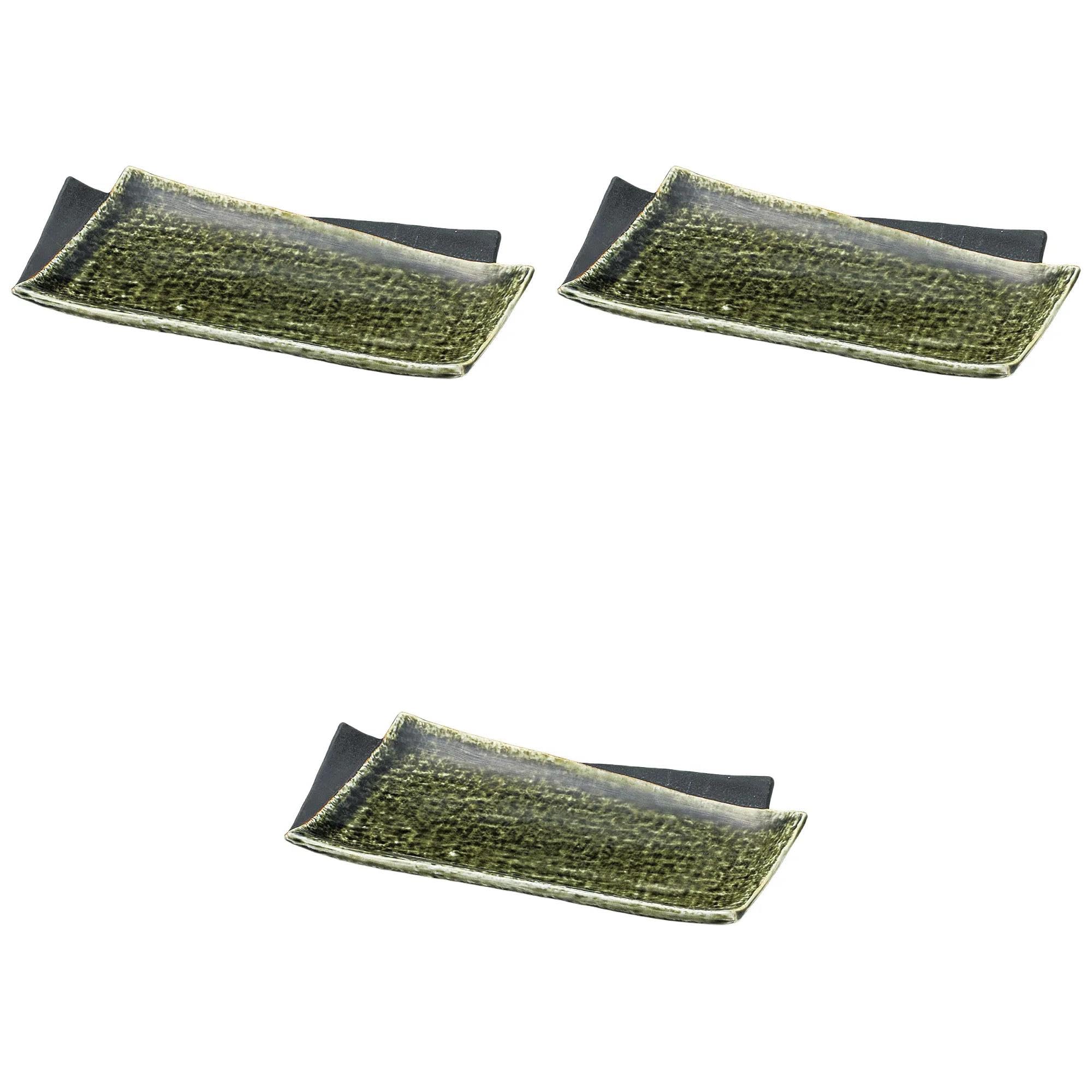 

Набор из 3 длинных тарелок Момояма Орибэ Сёкадо х х Сёкадо Усиленный фарфор от Setomonohonpo [22.5 11.5 2.3 см]