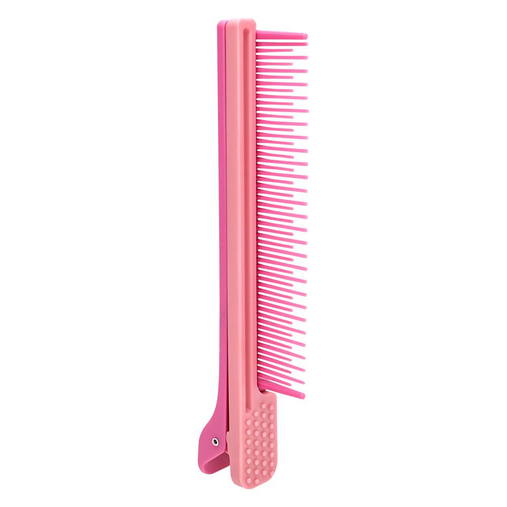 

BEPAN Professional Salon Hairdressing Comb Multi Functional Salon Hair Cutting Sectional Comb Clips Rat Tail Clip Combs Partition Comb розовый