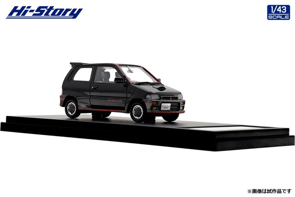 Inter Allied Hi Story Scale MITSUBISHI MINICA DANGAN ZZ Lamp Black Finished Model HS495BK 1/43 (1990)