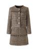 Nanyou Elegant Tweed Wool Jacket & Skirt Set