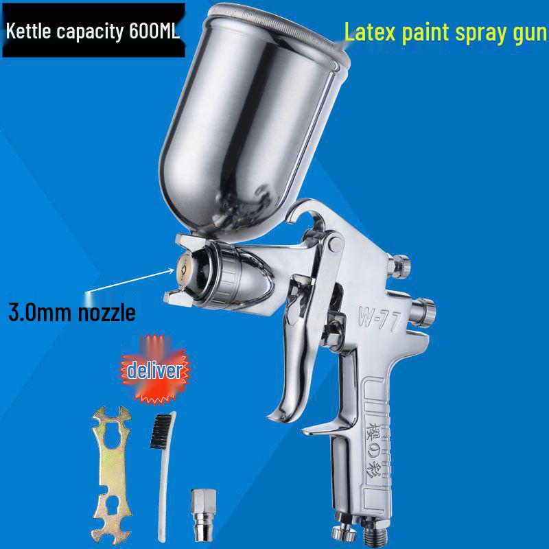 F75 High Atomization Latex Paint Sprayer for Furniture and Cars - Pneumatic Spray Gun with Lower Cup.