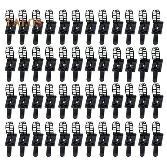 

24/48 шт. рождественская гирлянда, вешалка, регулируемые крючки для гирлянд, держатель для рождественских чулок, многоразовые клейкие ремни для декора камина и окна 48pcs чёрный