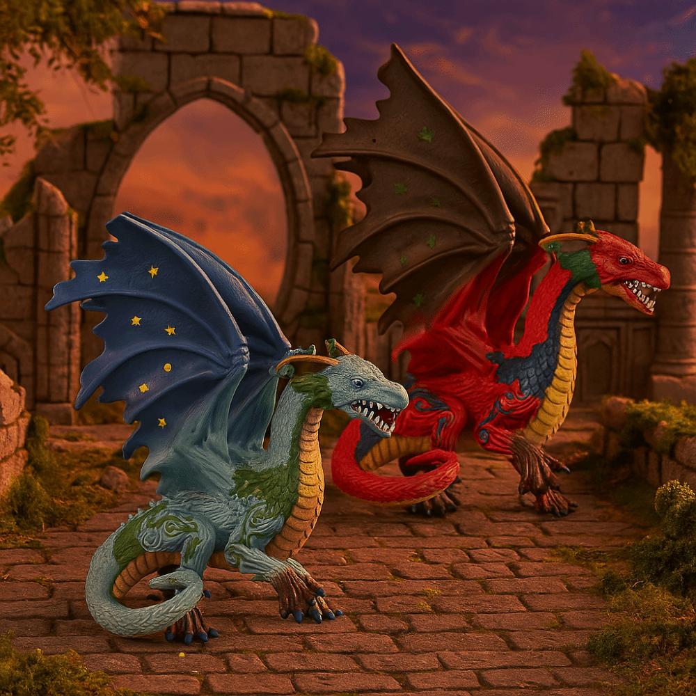 Handmad Myth Dragon Figures Simulation Warcraft Dragon Animal Model  Desktop Decorative