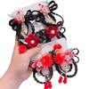 2pcs Flower Tassel Children Bow Hairpin Chinese Style Hanfu Side Clip Wig Braid Hairpin  Girls