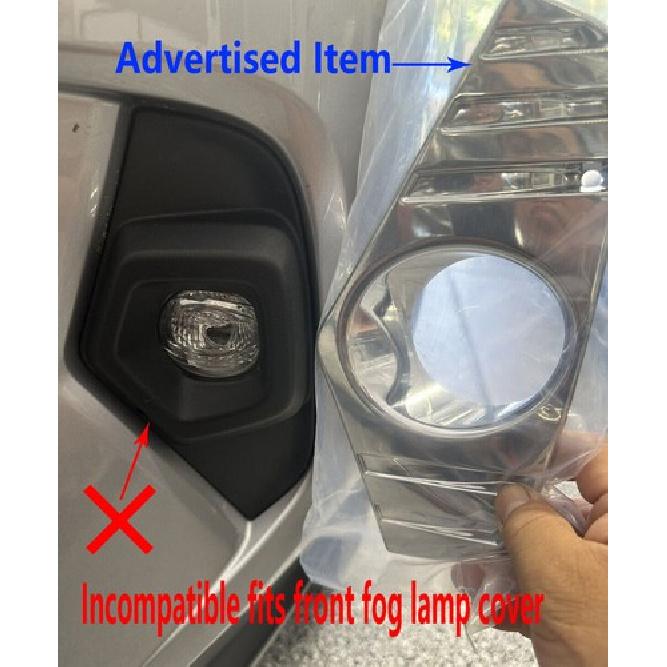 Chrome Front Fog Light Lamp Cover Trim Decor Fits Toyota New RAV4 2019-2023 2024
