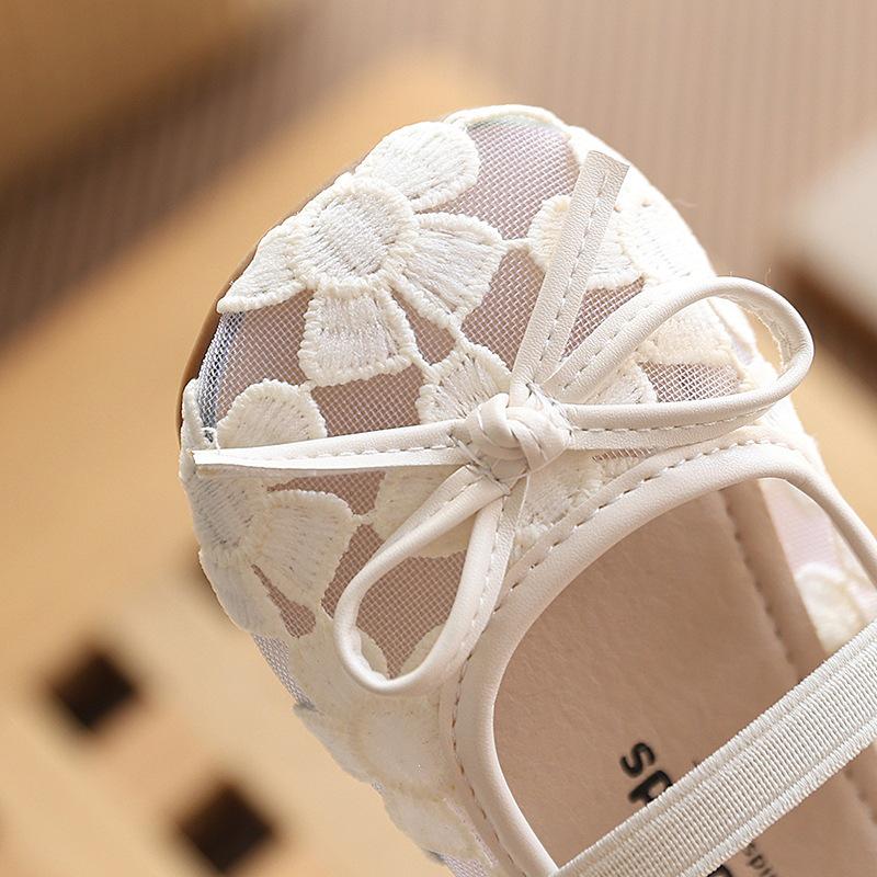 Princess Mesh Sandals - Soft Sole, Spring/Summer 2026, Coco-Style Korean Loafers for Kids