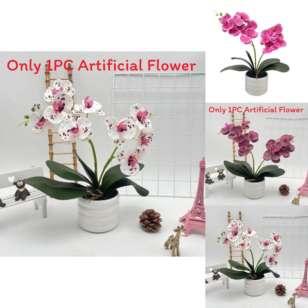 Artificial Phalaenopsis Flower Pot For Outdoor Garden Wedding Decor Photography Props And Home Decor