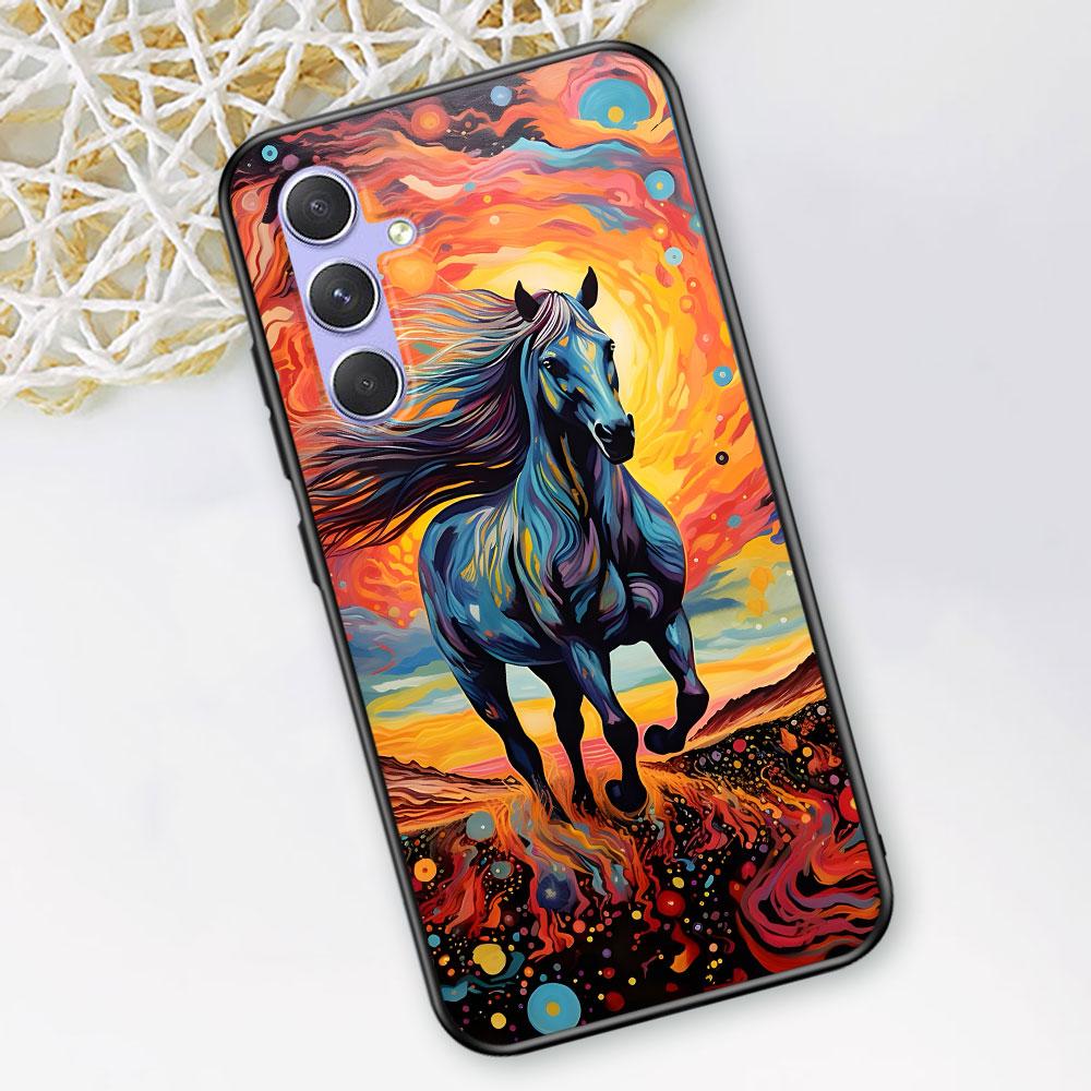 Horse Case for Samsung Galaxy A51 A53 A54 A31 A52 A12 A13 A21s A22 A32 A11 A22 A33 A41 A52s A73 A14 A24 TPU Phone Cover