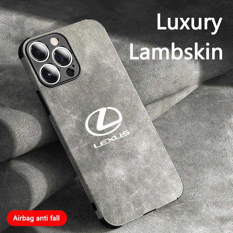 

Luxury Lambskin Suede Fur Lexus Logo Phone Case For iPhone 16 Pro 11 12 Mini 13 14 Pro 15 Pro Max 7 8 Plus XR XS MAX Accessories for iPhone 14