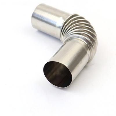 2Pcs Stainless Steel Exhaust Pipe Angle Connector Car Heater Exhaust Hose with 4 Fixing Clips Auxiliary Heater Exhaust Pipe Accessories
