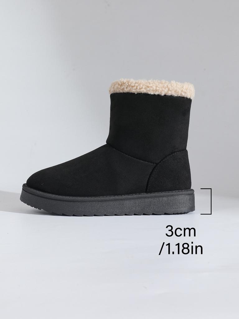 Large Size Platform Snow Boots Women's Cotton Shoes Trend Versatile Matte Warm 2025 Autumn and Winter New Fashion Cotton Shoes